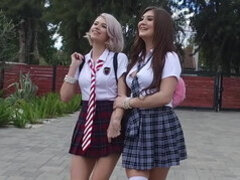 Kinky schoolgirls going all crazy
