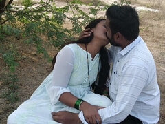 Mamada, Pareja, Pajear, Indio, Besar, Al aire libre