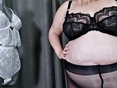 Erotic photo shoot with big mature saggy tits milf real kinky amateur wife, mom, tits, hairy pussy, swinger pantyhose, pantyhose, BBW