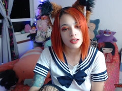 Foxy school girl without bra and panties Webcam