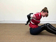 red half-shirt hogtied