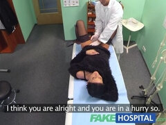FakeHospital doctor makes sure patient is well checked over