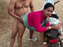 Mamada, Pareja, Indio, Al aire libre
