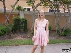 Amateur, Rubia, Gafas, Al aire libre, Sexo soft