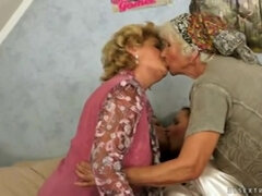 Lesbian Grannies and teen girls group sex