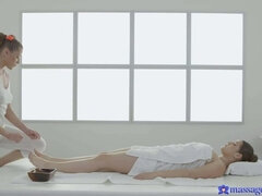 Sensual Sybil amp  Sereyna Gomez   XXX Oil Massage