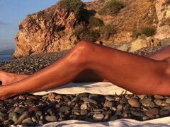 Amatør, Strand, Vakker, Hd, Italianer, Naken, Nudist, Kikker