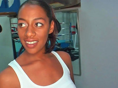 Great looking black girl is ready to have some fun