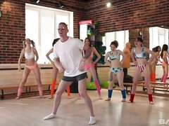 Aerobics Class Turns Into A Wild Orgy!