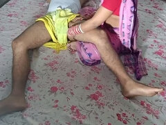 step Father-in-law fucks his daughter-in-law after getting massage XXX Bengali Sex in clear Hindi voice
