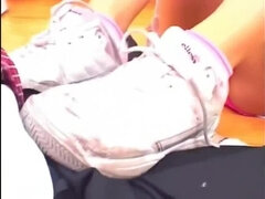 Asian Sneakers Shoejob For Cum