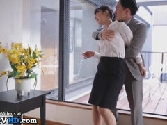 Japanese horny mature cheating husband with his boss