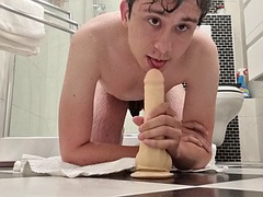 Dildo, Hollandsk, Homoseksuel, Hårdt, Bad, Sutte, Legetøj, Web kamera