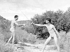 antique dudes playing Sports... Nude (No Sex)