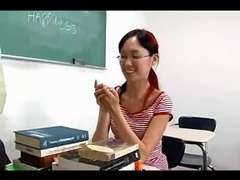Nerdy Asian Lystra Is Nailed By Teacher