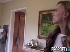 Blonde Property Agent in Stockings Pounded Hard in Real Property Video