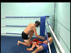 Boxer guys screwing on Ring