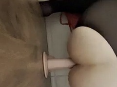 Smuk, Første gang, Hårdt, Hæle, Stor dildo, Nylon, Pov, Solo