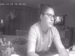 Busty Teen Abby Kiss Caught Masturbating with Dildo on Hidden Cam