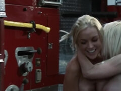 Hot female firefighters are having hot lesbian gangbang party