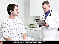 Gay boy visits the doctor to help him with his erection