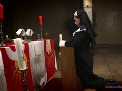 Ex prostitute turned nun gets gangbanged!