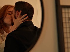 Красотки, Парочка, Смазливые, Пальцем, Поцелуи, Лизание, Белье, Рыжие