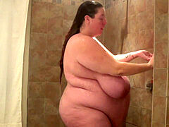 화장실, 크고 아름다운 여자, 약간 뚱뚱한, 지방, 임신한, 혼자