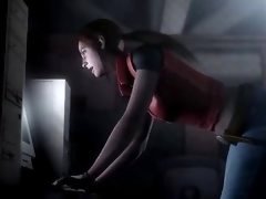 Resident Cold-blooded - Claire Redfield has a terrific Tush