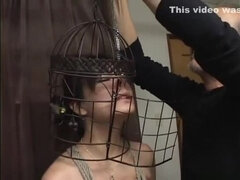 Subtitled Japanese CMNF BDSM nose hook bird cage play