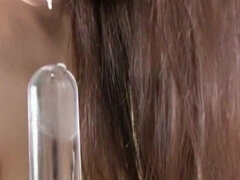 Asiático, Tetas grandes, Tetona, Japonés, Masturbación, Desnudo, Oficina, Solo