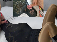 Enthousiasteling, Pijpbeurt, Sperma shot, Nylonstof