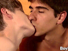 Alluring youthfull studs have a spunky lovemaking session