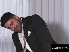 Latin stranger in suit fucks hairy hunk - RagingStallion