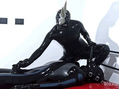 Leie, Sadomasochismus, Blasen, Paar, Fetisch, Latex, Latina, Mexikanisch