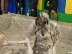 Jeans vs. Latex Mud Battle