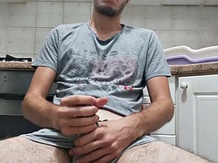 Big fat crotch cock with long rim precum stain