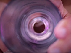 Close up view of inside my fake pussy as I fuck her slowly and passionately until I shoot a big load. Cum in Fleshlight