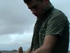 Grote lul, Brits, Sperma shot, Homo, Masturbatie, Buiten
