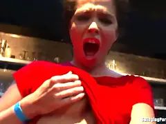 양성적인, 오랄섹스, 클럽, Hd, 레즈비언, 흥청망청 놀기, 파티, 고함치는