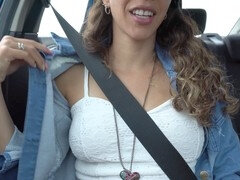 Amatorka, Samochód, Wytrysk, Femdom, Laktacja, Latynoska, Mamuśka, W ciąży