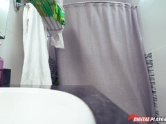 Amateur ebony Brittney White may have glasses, but she's not clueless. She knew she could get a piece of this guy's big white cock is she sn