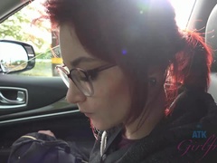 Amatör, Badrum, Fingering, Blottande, Flickvän, Glasögon, Onani, Utomhus