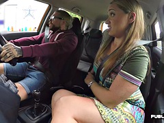 Nana, Britannique, Voiture, Européenne, Doigter, Hard, Adolescente, Nénés