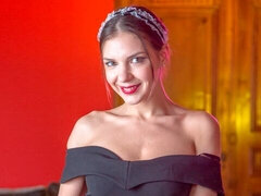 Amatör, Stor kuk, Brunett, Doggystyle, Klänning, Hembiträde, Naturliga tuttar, Stockings