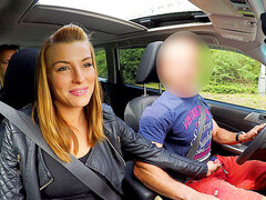Auto, Tsjechisch, Geld, Buiten, Gezichtspunt, Rijden, Tiener, Vrouw