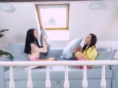 흑인, 흑갈색 머리, 유럽인, Hd, 대단히, 보지, 양말, 청소년