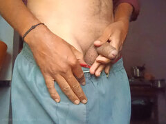 Enthousiasteling, Handbeurt, Indisch, Masturbatie, Naakt, Alleen
