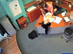 FakeHospital Businessman gets seduced by sexy nurse in stock