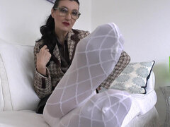 Brunette brune, Européenne, Fétiche des pieds, Allemand, Lunettes, Mature, Jarretelles, Tabou